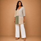 Camille | Long Blouse with V-Neck