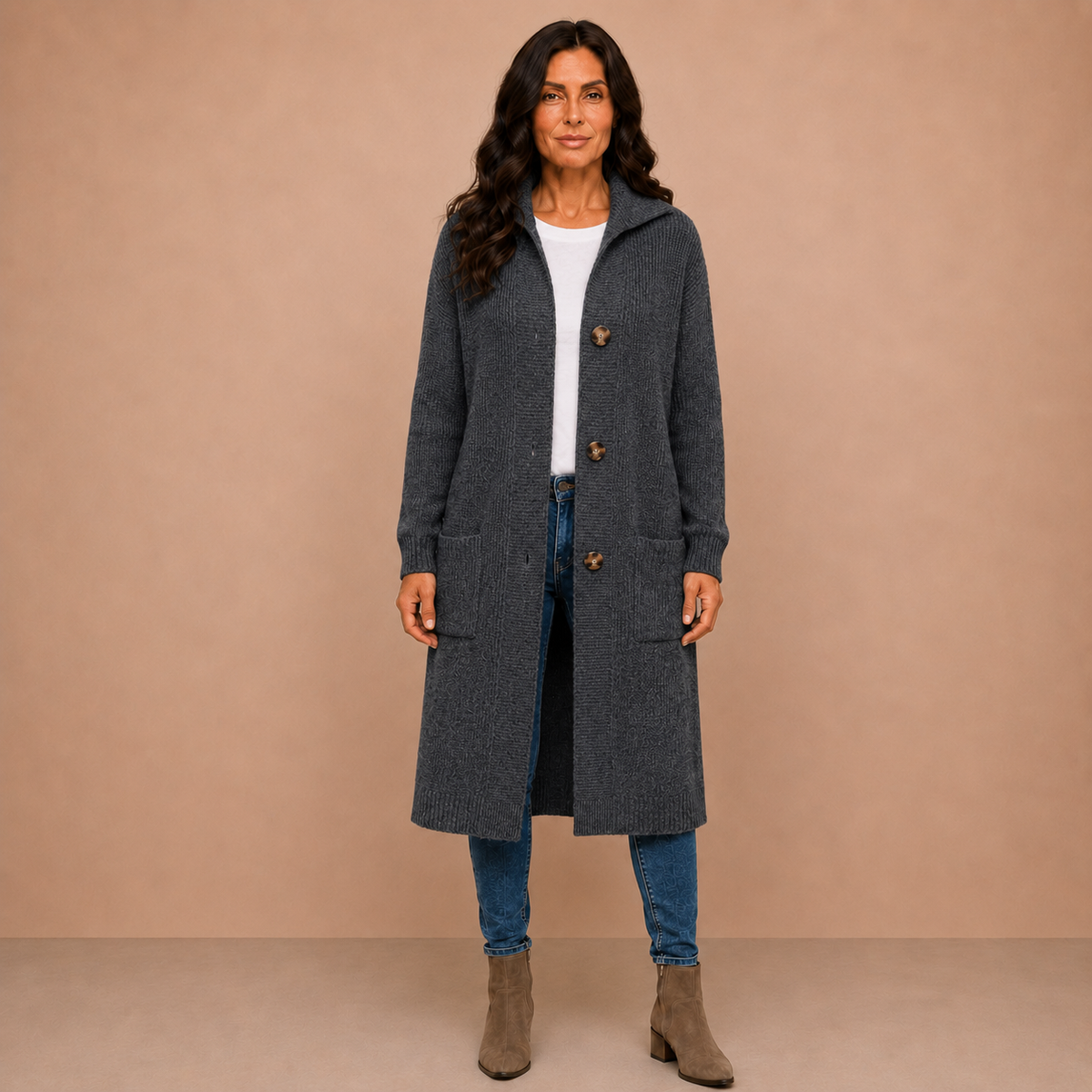 Lorène | Elegant Long Women’s Cardigan