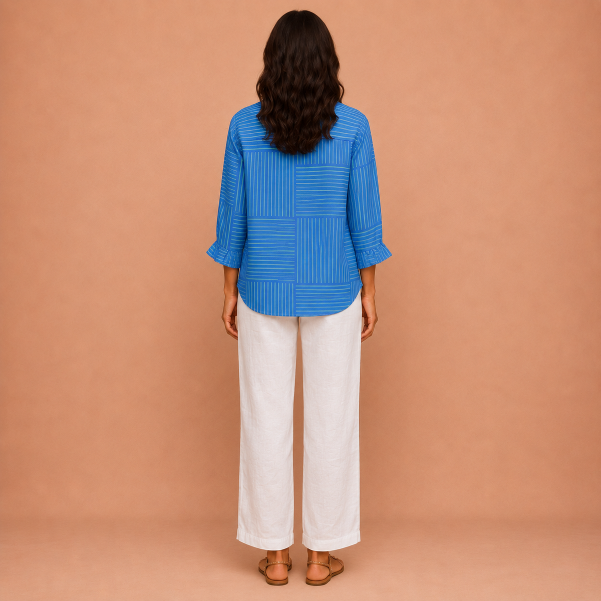 Alison - Blue Striped Blouse